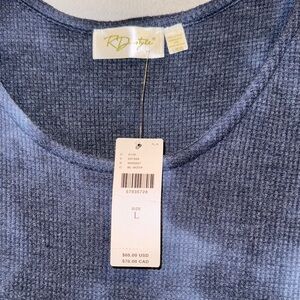 RD Style for Anthropologie Navy Tie-Dye Midi Dress